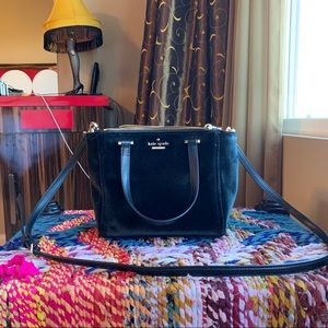 Kate Spade New York Suede Black Crossbody bag
